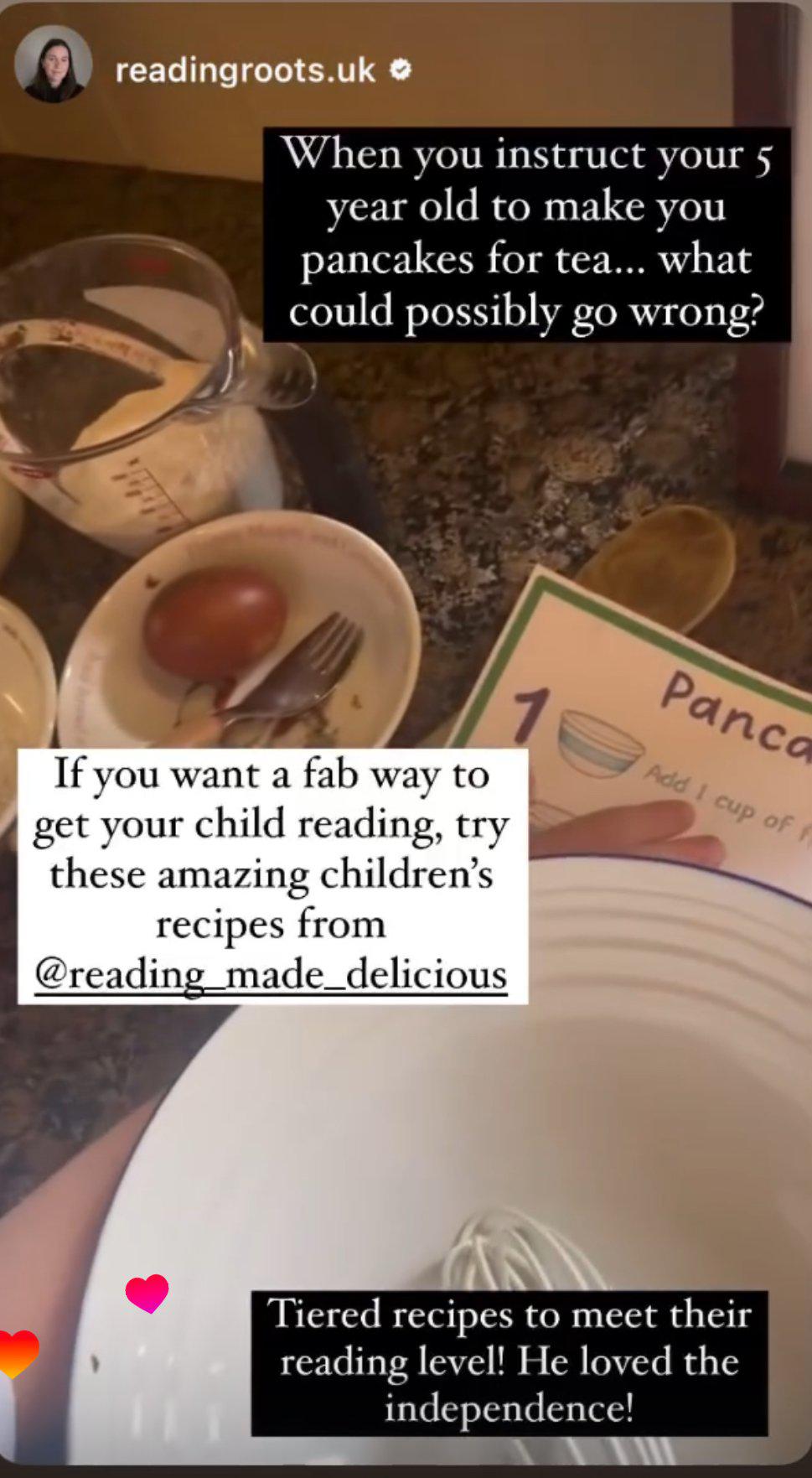 Teacher using tiered reading level recipes in the classroom